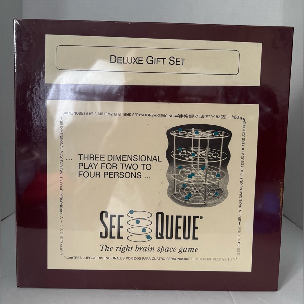 Vintage 1993 New SEE QUEUE THE RIGHT BRAIN SPACE GAME DELUXE SET FACTORY SEALED